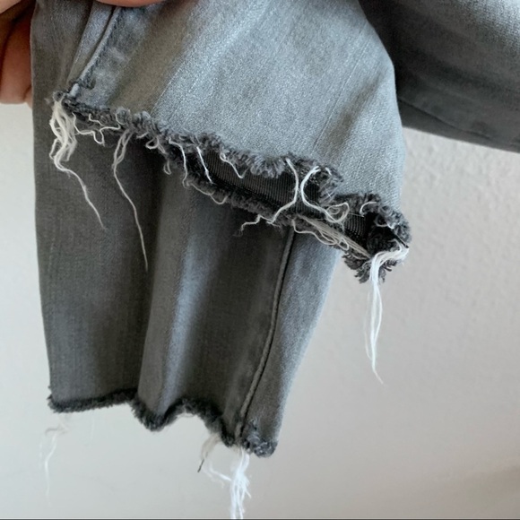 PacSun Ankle Jegging Gray Distressed Raw Hem 28 - Picture 10 of 11